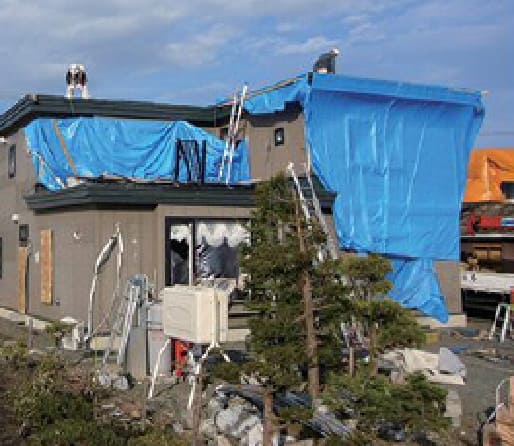 被害に遭った家