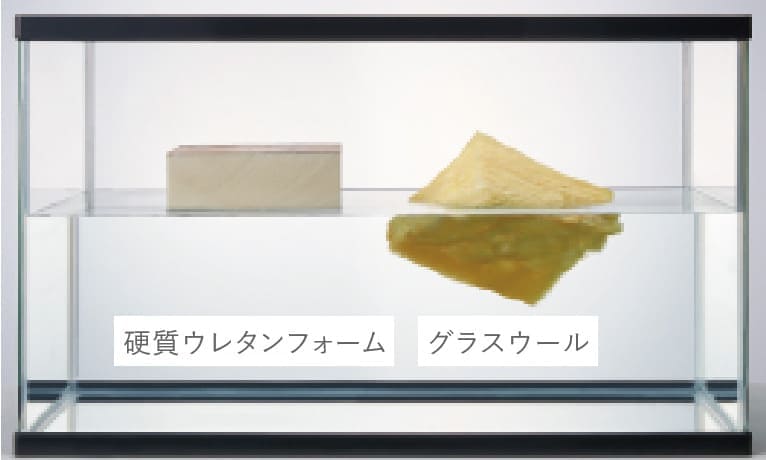 硬質ウレタンフォームの耐水性