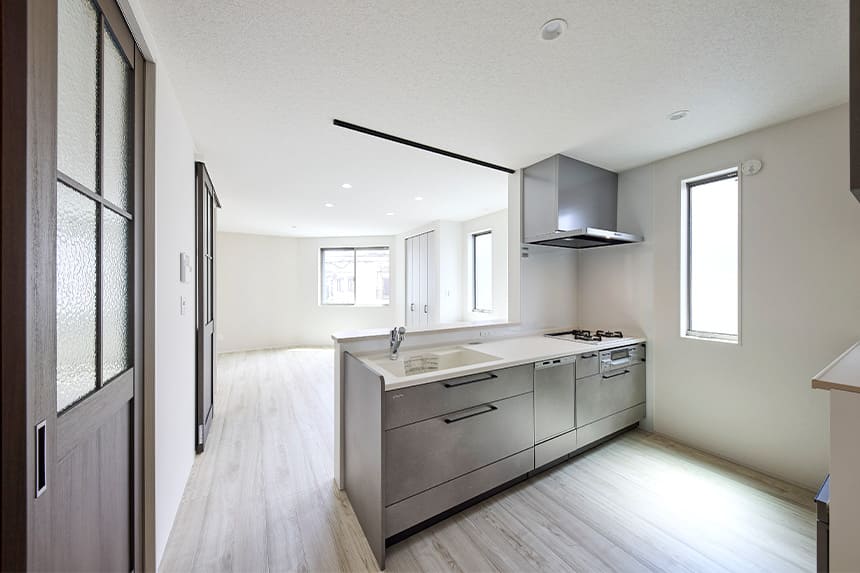 敷地を最大限生かした都会の3階建て