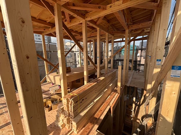 東淀川区T様邸新築工事　上棟